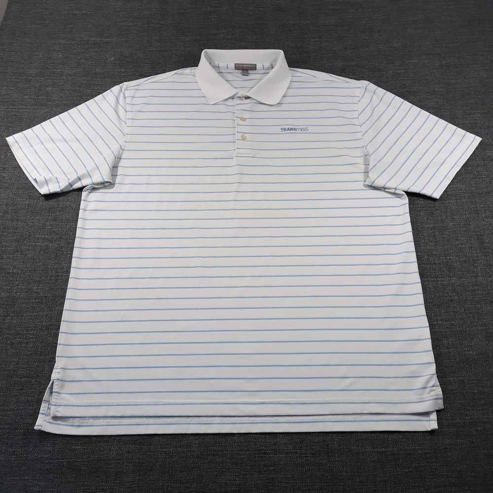 Peter Millar Summer Comfort Polo Shirt Performance Golf Mens Size XL White
